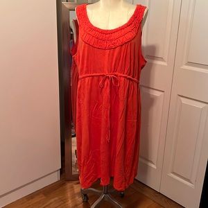 Lane Bryant beautiful orange cotton tank dress